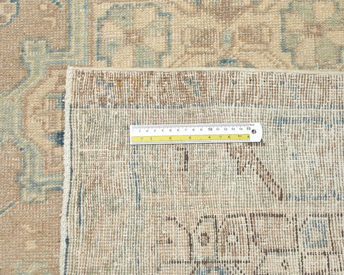 11 Ft Vintage Brown Persian Style Hand Knotted Low Pile Wool Runner Rug